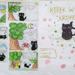 mini - komiks "Kotek w lesie kropek" - jedno z zadań projektowych realizowanych z okazji Dnia Kropki.