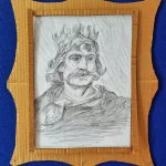 Galeria obrazów wykonanych przez uczniów klas szóstych przedstawiających Bolesława Chrobrego
